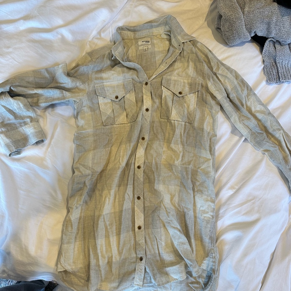 Wilfred grey & white plaid dress